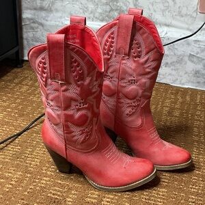 Red Western Cowboy Boots